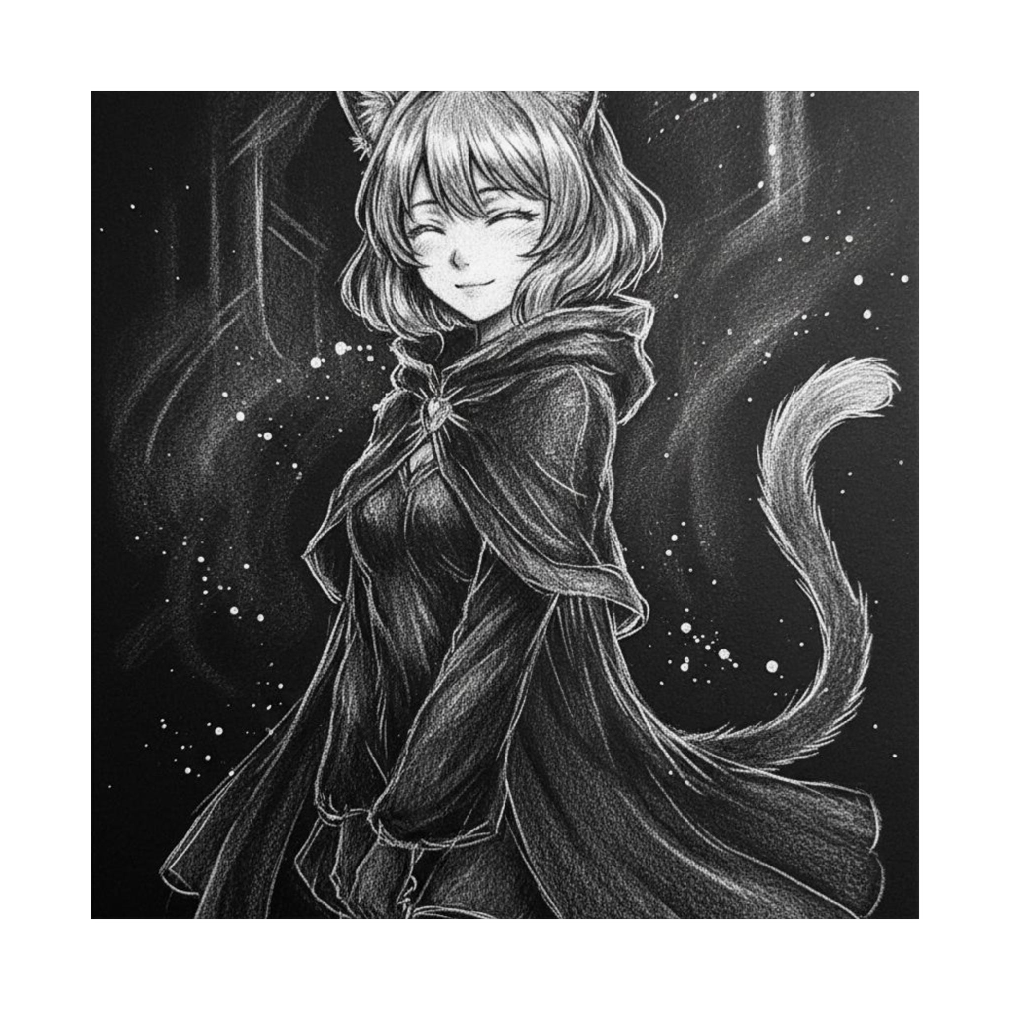 Dungeons and Dragons? Dungeons and Catgirls Matte Vertical Portrait Poster