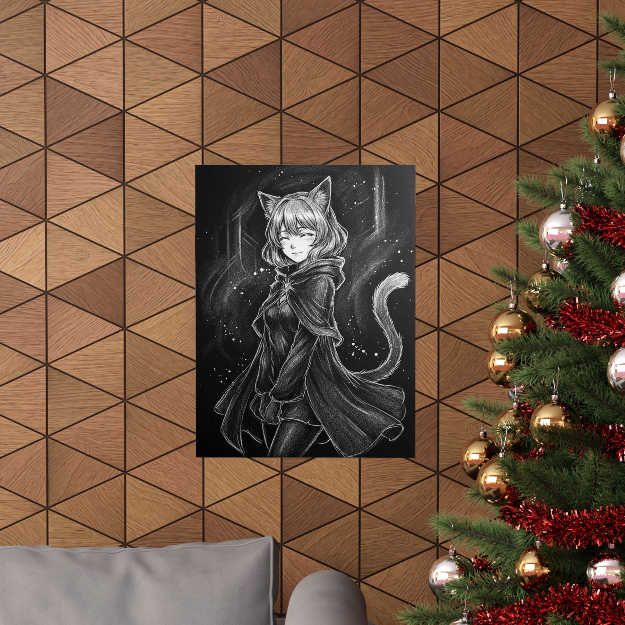 Dungeons and Dragons? Dungeons and Catgirls Matte Vertical Portrait Poster