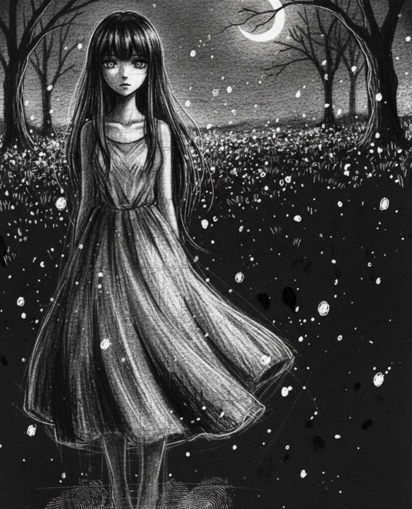 Pale Luna Matte Vertical Portrait Poster