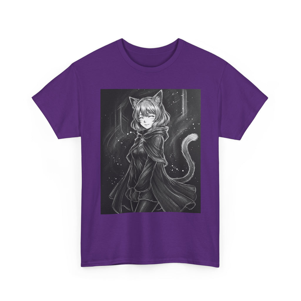 Dungeons and Dragons? Dungeons and Catgirls | Minimal Typography T-Shirt
