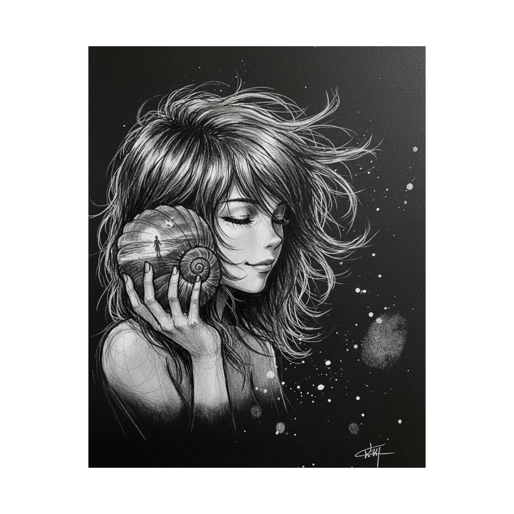 Echoes From Beyond the Sea Matte Vertical Portrait Poster